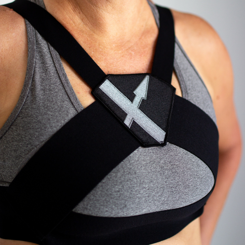 Wrax Flex Sports Bra Harness Close Up Right Angle View